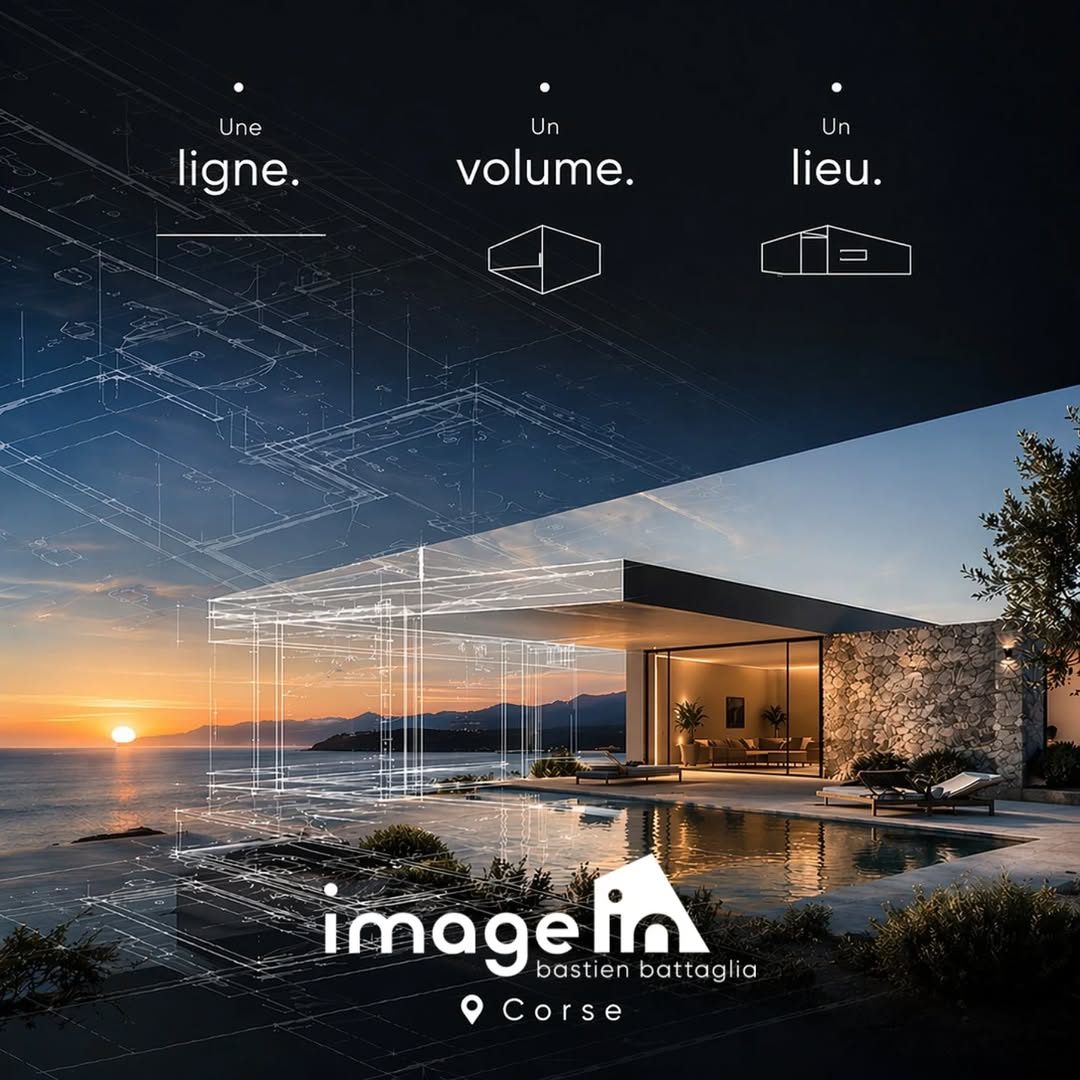 Une ligne, un volume, un lieu : villa contemporaine en Corse
